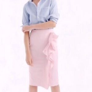 J.Crew ruffled striped skirt